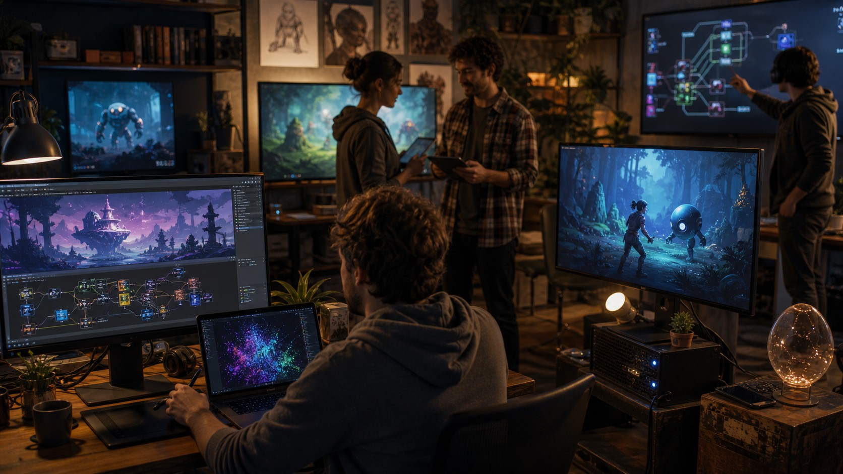 Small unbranded indie studio testing unusual AI-driven game prototypes and reactive characters